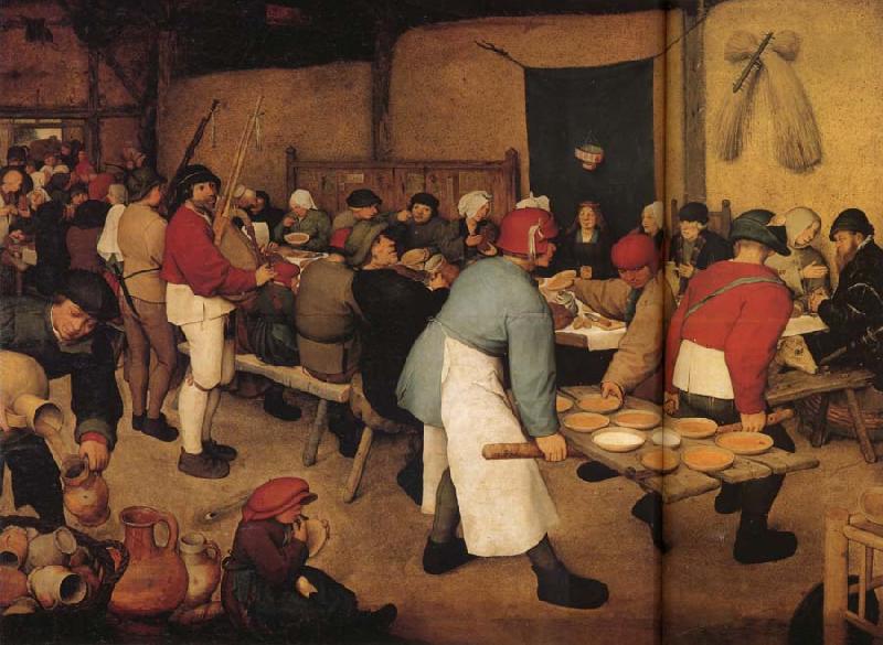 BRUEGEL, Pieter the Elder Peasant Wedding Feast oil painting picture